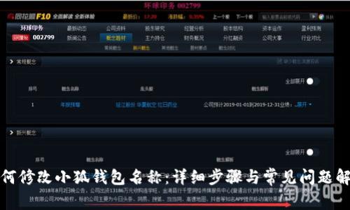 如何修改小狐錢包名稱：詳細(xì)步驟與常見(jiàn)問(wèn)題解答