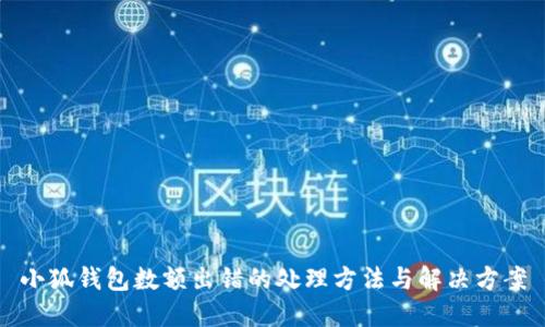 小狐錢包數(shù)額出錯(cuò)的處理方法與解決方案